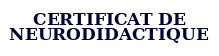 Certificat de neurodidactique
